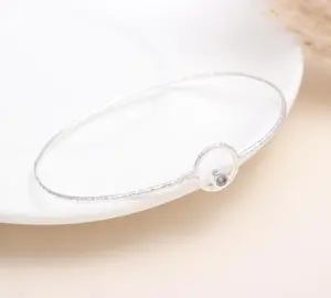 925 Sterling Silver Hammered Circle Bangle Bracelet