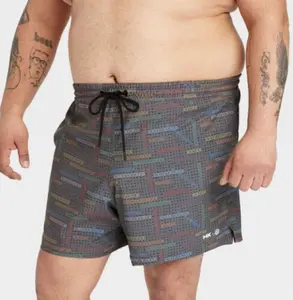 Beautiful Giant Men's Striped Beach Vacation Swim Trunks Swimwear Board Shorts