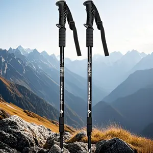 Adjustable aluminum alloy hiking poles suitable for hiking and mountaineering outdoor adventure trekking Adjustable aluminum alloy hiking poles suitable for hiking and mountaineering outdoor adventure trekking