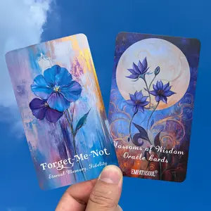 GZXINKE Flower Medicine Oracle Deck, 56 Unique Cards for Healing, Growth, Love & Transformation, Tarot and Oracle Card Set for Spiritual Guidance, Meditation & Personal Empowerment