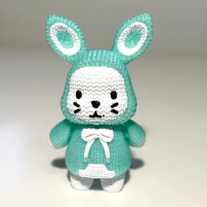 Knitted Bunny - 3D Printed Articulating Figure