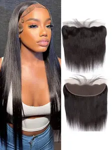 13x4 Lace Frontal Hair Replacement, Straight Human Hair Weave, Unisex, Enhance Charm, Real Hair Extensions, Quality Guarantee, Glueless Frontal Wig