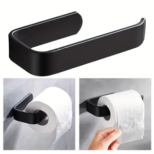 Wall-Mounted Paper Towel Holder, No-Drill Bathroom Toilet Paper Rack, Easy Install, Rust-Free, Durable, Convenient Storage Solution