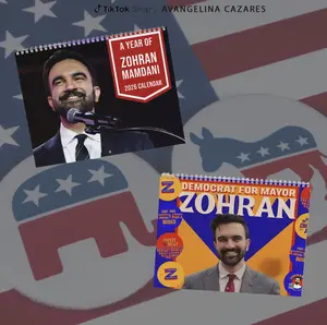 Zohran For New York City 2026 Wall Calendar, Zohran for NYC Calendar for Home Decor, Zohran Mayor Mamdani Graphic 2026 Calendars Gift For Men Women 11x8.5 High Quality Paper Vibrant Colors Spiral Binding Hanging Hole