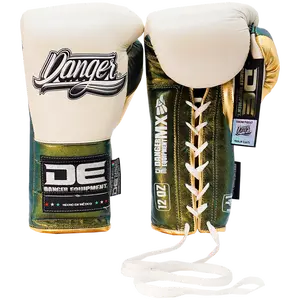 Boxing Pro Gloves Laces Danger Mx White Green