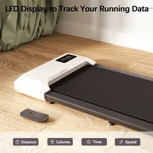 Walking Pad Treadmill, Under Desk Small Treadmills For Home & Office, Portable Mini Treadmill With Remote Control, 265 Lbs Capacity, Installation Free(White)