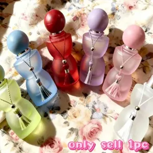 High-End Spiral Cap Perfume Bottle, 30ML Capacity, Color Matte Glass Material, Travel-Friendly Empty Refillable Bottle for Cosmetics Use