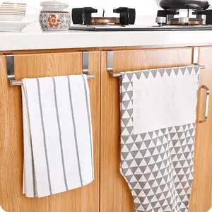 1pc kitchen towel rack, storage rack, non perforated cabinet, door back, clothes rack, storage rack
