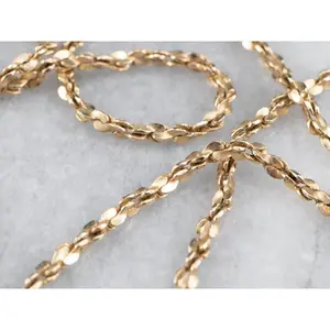 Twisting Gold Tinsel Chain