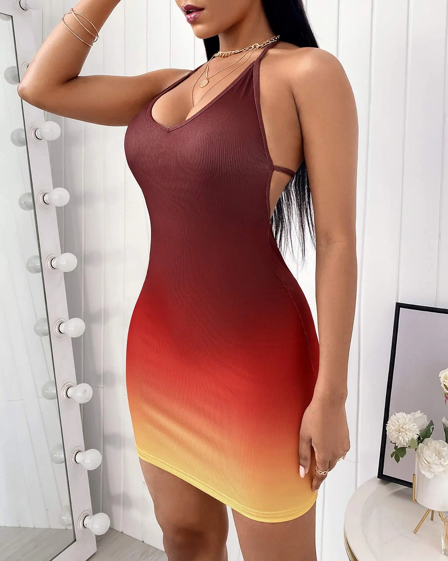 Colorblock Bodycon Dress