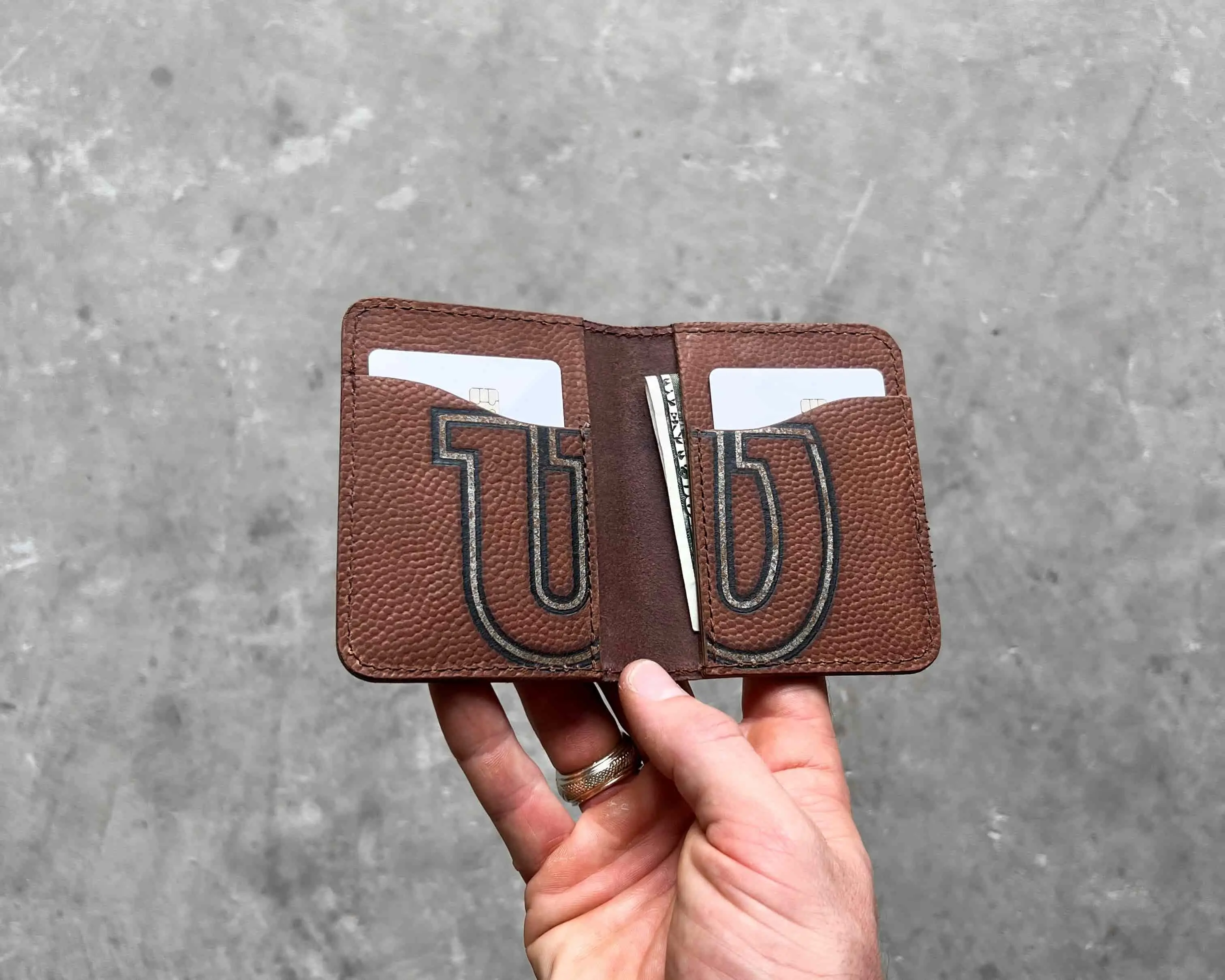 The Game Ball Dane - Game Used Football Wallet
