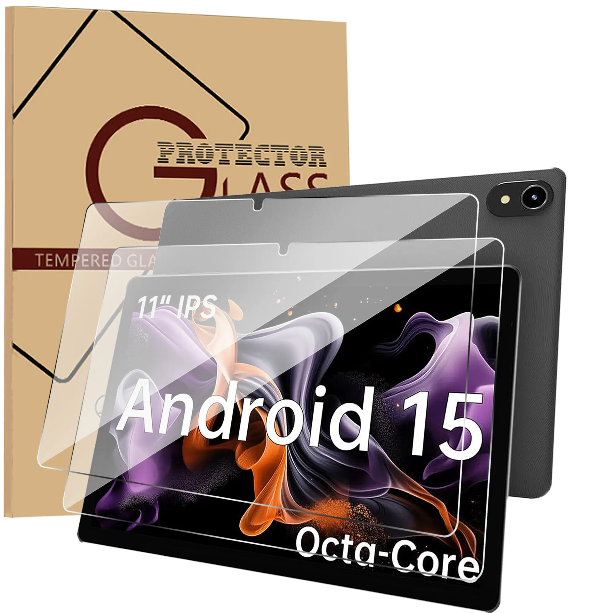 2 Pack Tempered Glass Screen Protector for ApoloMedia  ep1095t 11 Inch Anti Scratch HD Clear