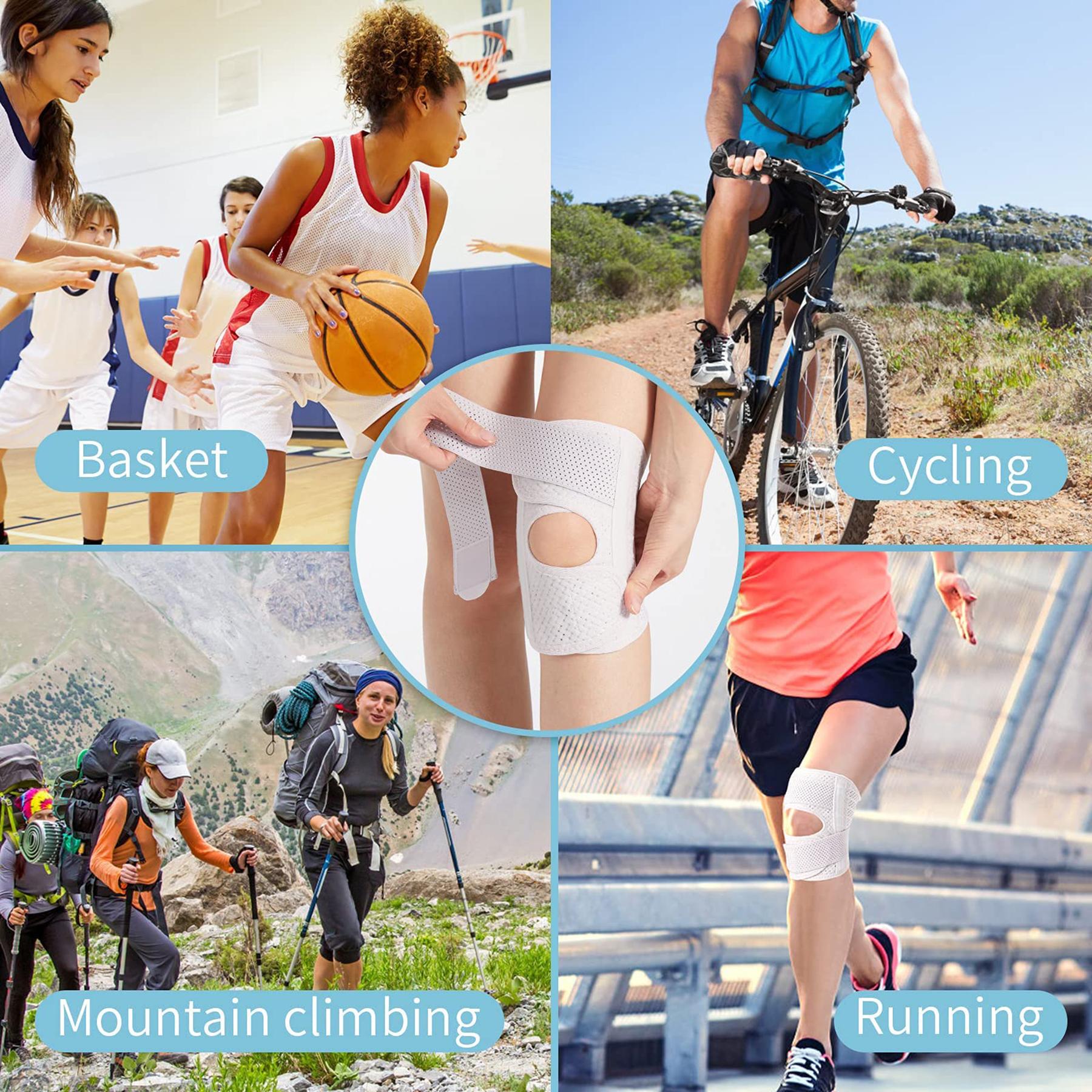 Sports protective gear for climbing and cycling, adjustable knee straps for patella and meniscus injuries, second-generation knee pads  Breathable Adjustable Knee Support Suitable for Men and Women with Sports Injuries