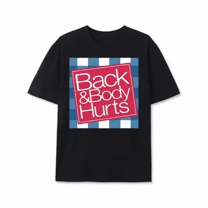 Summer T-shirt elaxed Fit Graphic T Shirt for Men - Casual Short Sleeve Tee with Funny 'Back And Body Hurts' Print for Summer, Spring Menswear TshirtCasual tops are suitable for daily wear and vacations Men Women T-Shirt