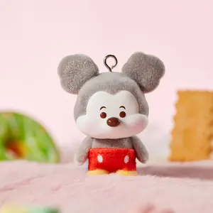 MINISO Disney Mickey Family Cha-Cha Series Blind Box Pendant | Movable Limbs Interactive Bag Charm | Kawaii Flocked Keychain Accessory | Creamy Pastel Mystery Box | Collectible Figure Gift for Kids Fans Adults 2026 Aesthetic Trend Decor