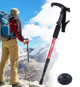 2-Pack Lightweight Adjustable Hiking Poles – Rust-Resistant Aluminum Alloy Trekking Sticks – 4-Section Telescopic Design for Hiking, Mountaineering & Backpacking – For Men & Women