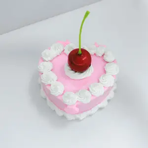 Mini Heart-Shaped Fake Cake Jewelry Box - Decorative Organiser