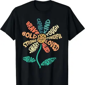100% Cotton You Are Enough Be Kind Groovy Flower Mental Health Awareness T-Shirt Cotton Fit Golf Gift T-Shirt For Men And Women