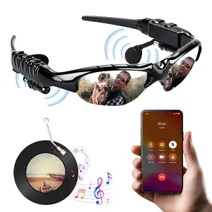 Smart Glasses, Wireless Smart Glasses, Bluetooth Sunglasses Audio Eyewear, Music Playback, Hands-Free Calling, UV Protection, Built in Mic & Speakers, Unisex, for Outdoor Sports, Running, Driving, Cycling, Gift