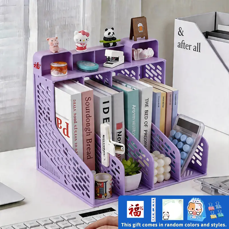 6-Piece Large Capacity Desk Organizer Supply Set - Office Desk Accessory, Storage Organizer for Anyone Needing to Organize Books, Documents, and Stationery