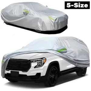 Universal 6 Layers Car Full Cover Waterproof Windproof All Weather Outdoor Indoor Protection Sun Snow Frost Ice Rain UV Resistant Full Car Cover
