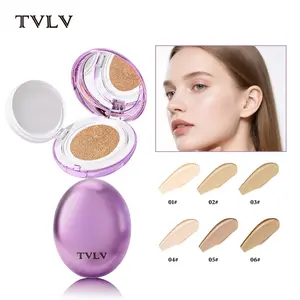 6 Colors Cushion Foundation Bb Cream, Filter Effect, Moisturizing, Lightweight, Non-Caking, Waterproof, Concealing, Bronze Tone
