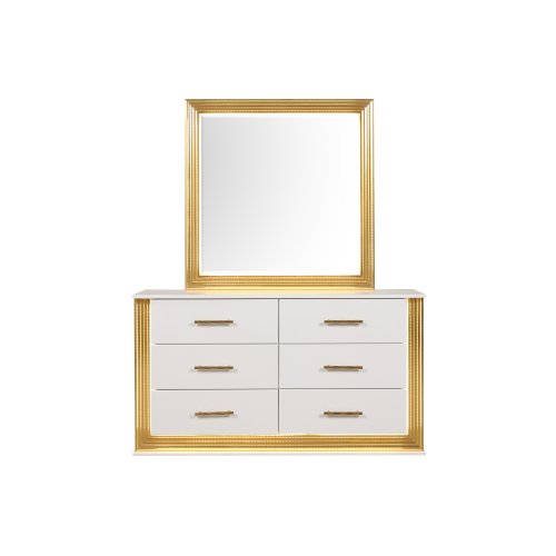 Bellemave OBSESSION Queen Complete Bedroom Set - 4PC Contemporary Wooden Material Bedroom Set with Gold Finish Indoor Furniture, Complete Bedroom Sets, Wooden Material Bedroom Sets