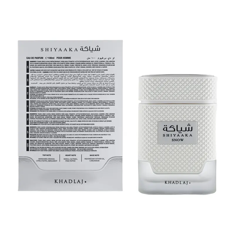 Khadlaj Shiyaaka Snow for Men Eau de Parfum Spray, 3.4 Ounce 3