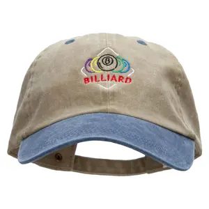 Billiard 8 Embroidered Pigment Dyed Wash Caps