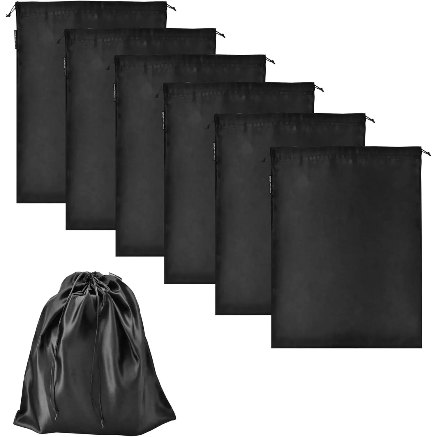 6 Pack  Storage Bag Adult Silk Drawstring Storage Bags Toys Organizer Multi Purpose Bags for Woman Man Couples,  , Travel, Camping,
