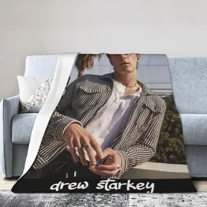 Drew Starkey Blanket Soft Warm Fleece Blanket for Sofa Office Car Camping Yoga Travel Throw Blankets 80"X60"