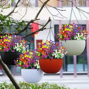 20 bouquets of artificial outdoor flowers, spring/summer/fall styles, ferns, leaf-shaped, UV-resistant (UA) and fade-proof, low-maintenance, suitable for gardens, porches, indoor spaces, and cemetery decorations