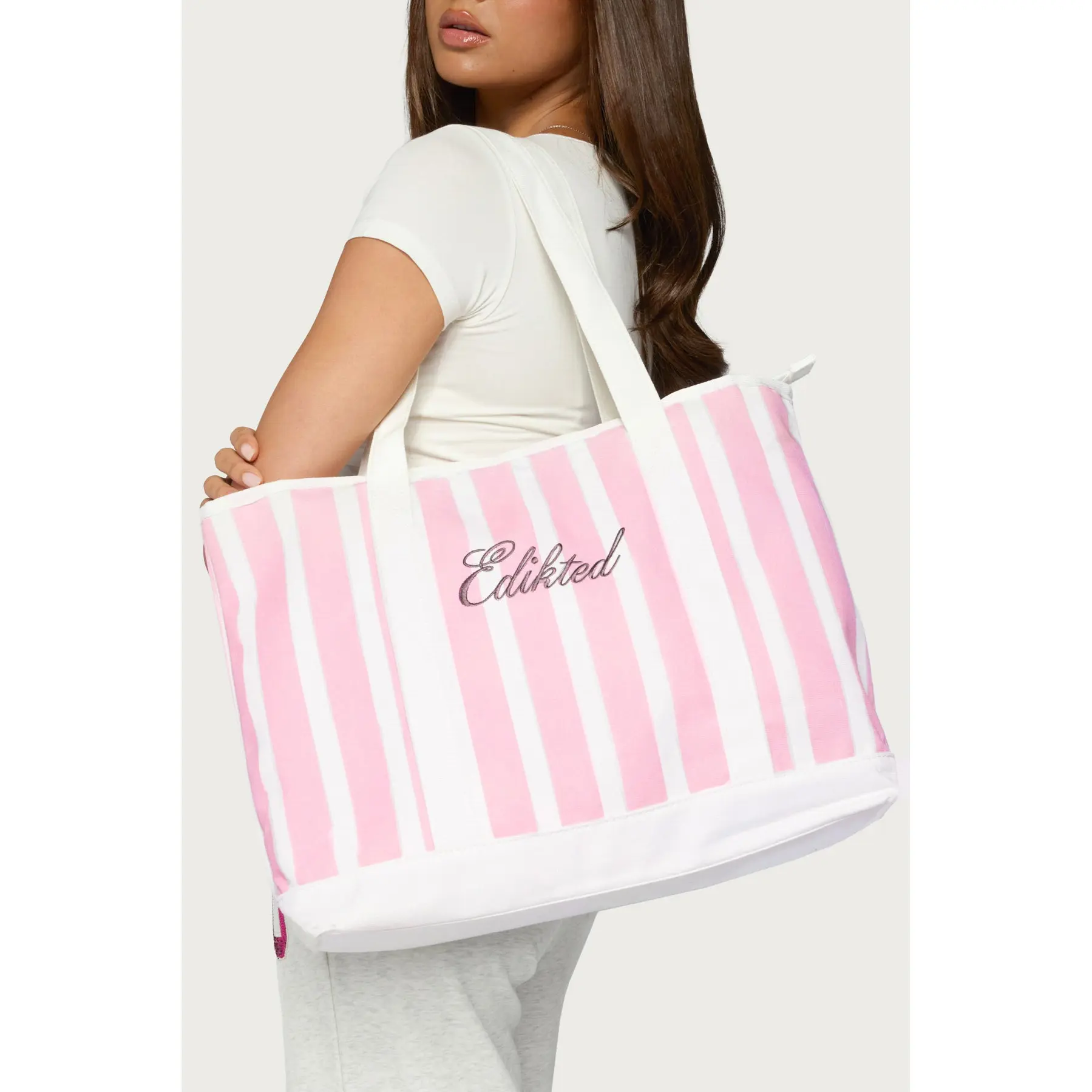 Striped Edikted Tote Bag