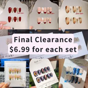 [Final Clearance] Liliananails Reusable 10pc Acrylic Handmade Press on Nails fast shipping press-on