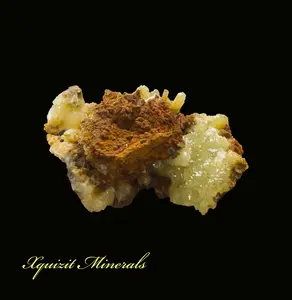 Adamite Crystal Clusters from Mina Ojuela Mapimi Mexico Gemmy Specimen on Gossan Matrix 7.5 x 5.1 x 4.8