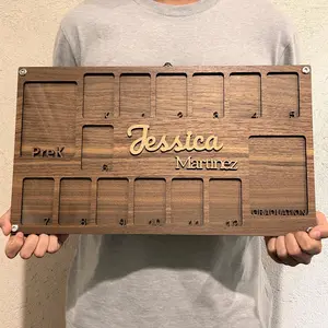 Wooden School Years Photo Frames, Customizable Photoboard, Pre-K to 12, PreK to Graduation School Picture Frames, Transparent School Photo Frame, living room Wall decor