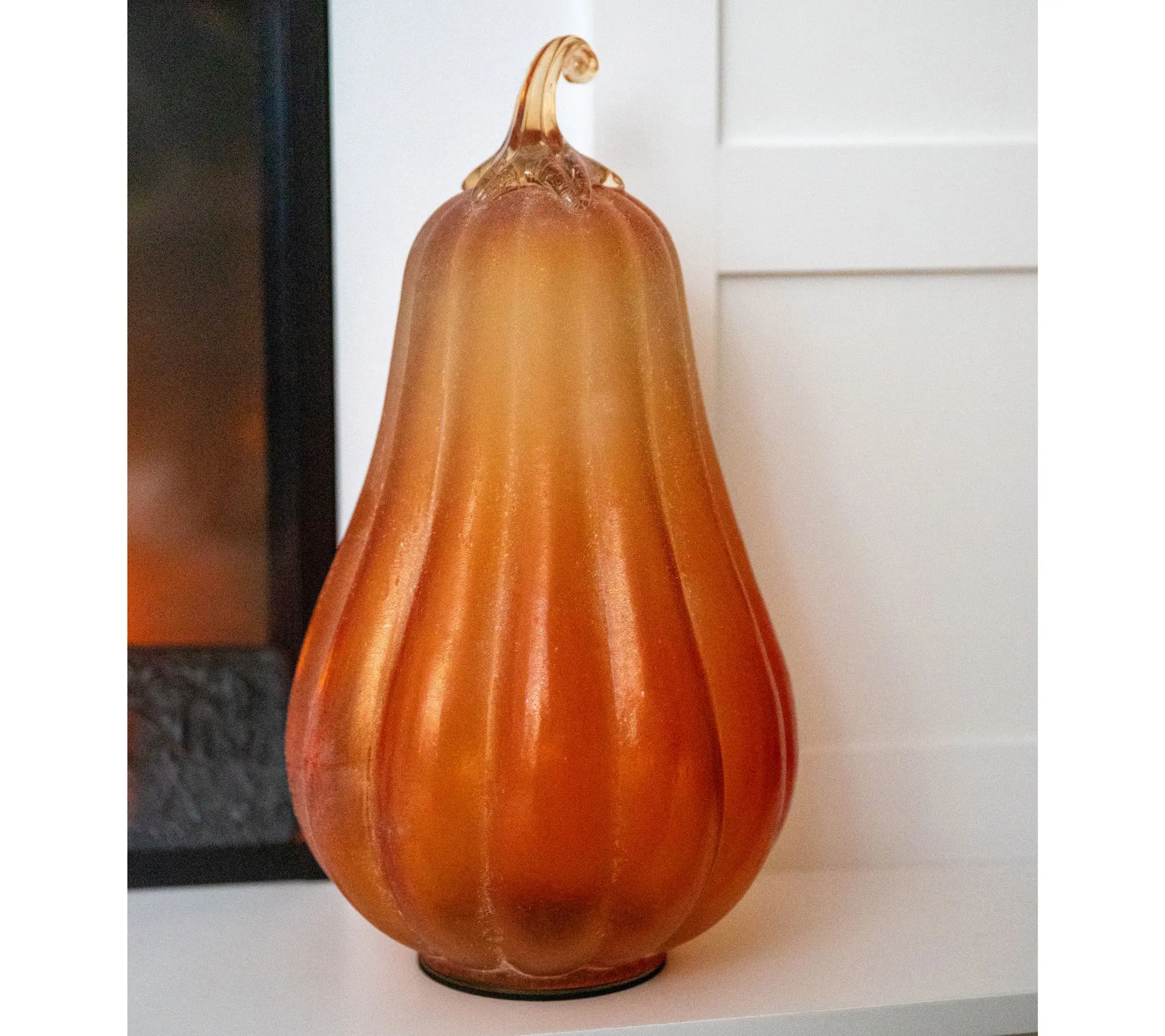 13.25" Frosted Glass Gourd by Lauren McBride