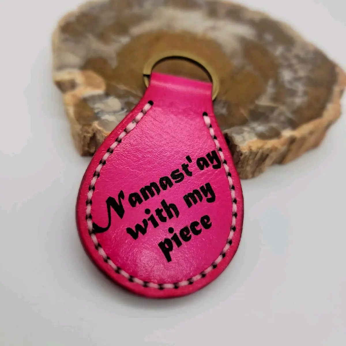 Namaste Lotus Keychain