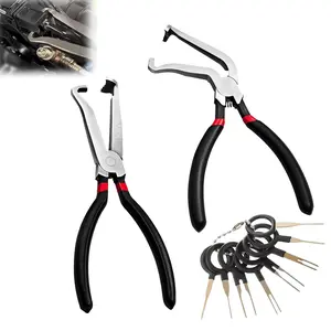 2 count Electrical Disconnect Pliers, Electrical Connector Pliers, Electrical Plug Pliers for Removing Automotive Push tab Style Electrical connectors (Straight+60 )
