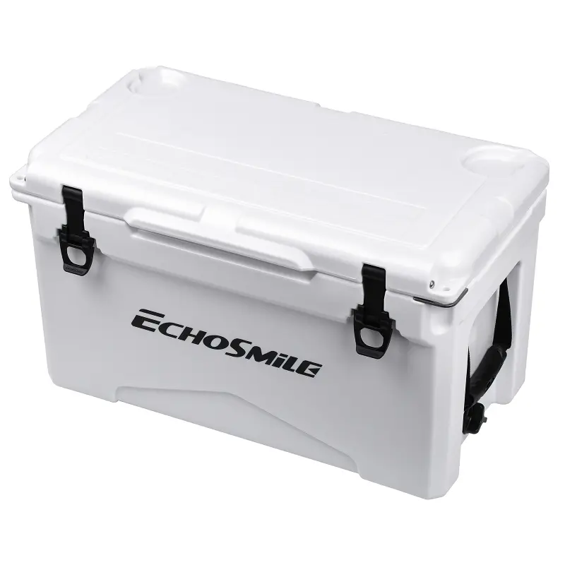 35Qt White Rotomolded Cooler - 5-Day Ice Retention, 310LB Heavy-Duty Outdoor Cooler Box with Drain Plug for Camping, Beach, Tailgating