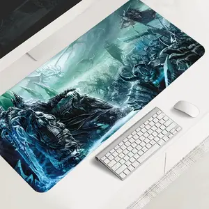 Epic Fantasy Themed Large-Sized Gaming Mouse Pad, Aesthetic Battle Scene Desktop Protection Pad, Anti-Slip Rubber Lock Edge High-Definition Printing, Suitable for Computers, Laptops, Offices, Homes, Schools, as a Gift for Family and Friends