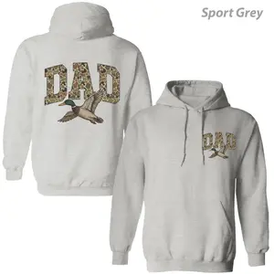 Dad Camo Camouflage Duck Hoodie, Outdoor Southern Style for Believers, Unisex Hunting Gift Shirt, Full Size Full Color, Apparel Made In The USA	