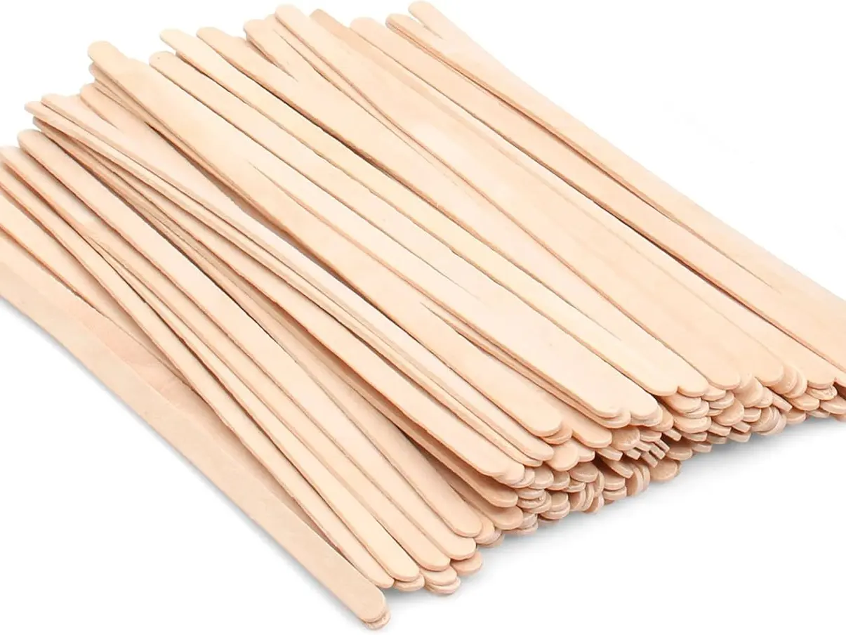 Wooden Coffee Stirrers – 100 PCS 7.5 Inch Disposable Birch Wood Coffee Stir Sticks for Coffee, Tea, Cocktails & Beverage Mixing