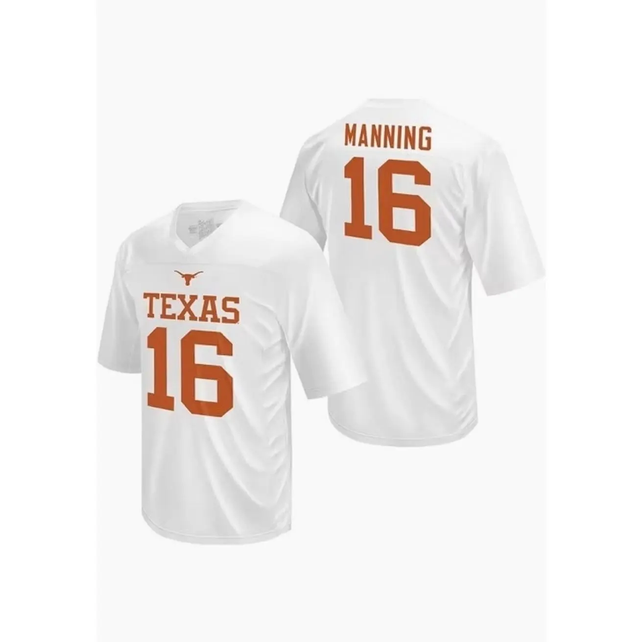 Mens College Football Manning Texas State Longhorns Black  White Football Road Football Jersey