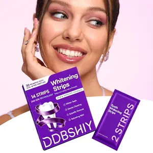 14/42 Pairs Teeth Whitening Strips, Purple Tooth Whitening, Tooth Stain Treatment, Combining Whitening and Colour Correction