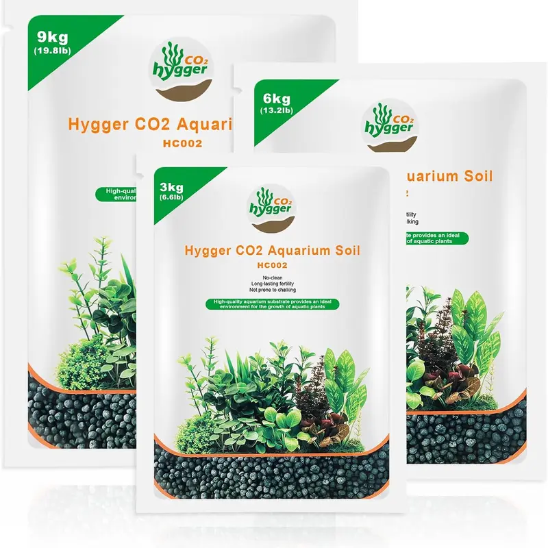 Hygger Shrimp-Safe Aquarium Substrate Soil - Aquarium Supplies with Anti-Crushing, No-Wash, Non-Muddy Water Formula, 6.6 lb/13.2 lb/19.8 lb Options for Aquascaping & Fish Tanks