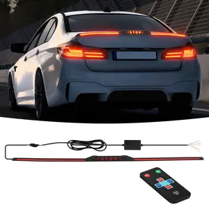 Dreamizer 50 Inch Universal Rear Spoiler Wing with Brake Light Black Car Spoiler Aleron Trasero LED Adjustment Turn Signal Compatible with 2012-2018 F30 3 Series 2014-2019 F80 M3 Sedan