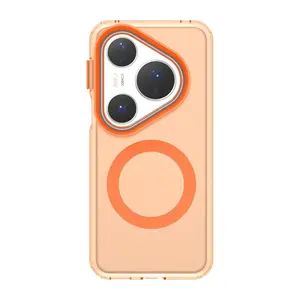 Style Huawei Pura 70 Series Magnetic Phone Case, New Semi-Transparent Matte Anti-Drop Protector, Compatible with Magsafe, Sky Blue