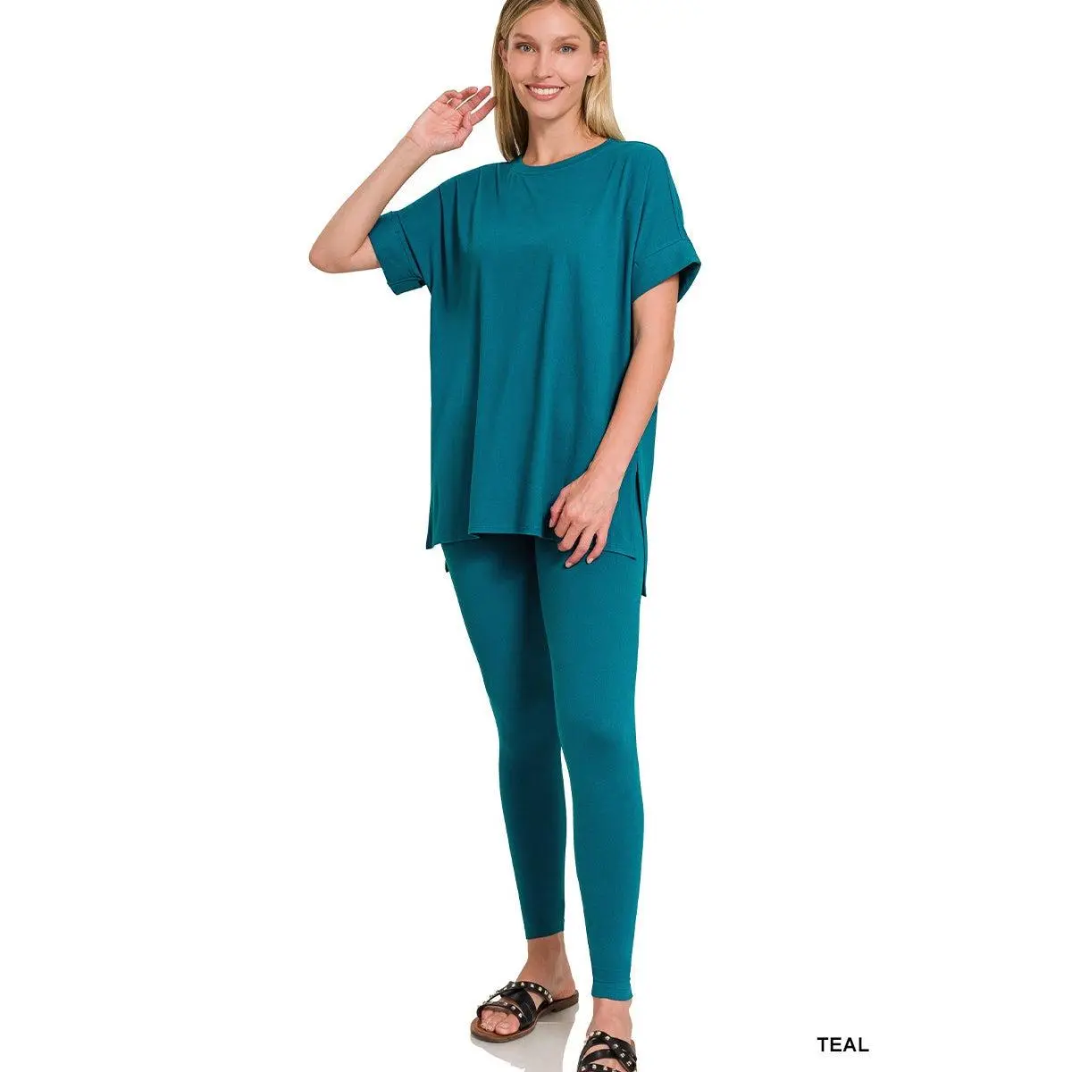 Teal Microfiber Loungewear Set