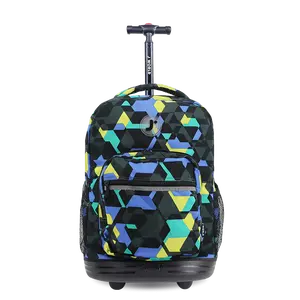 Sunrise Rolling Backpack (18 Inch) in Cubes Durable